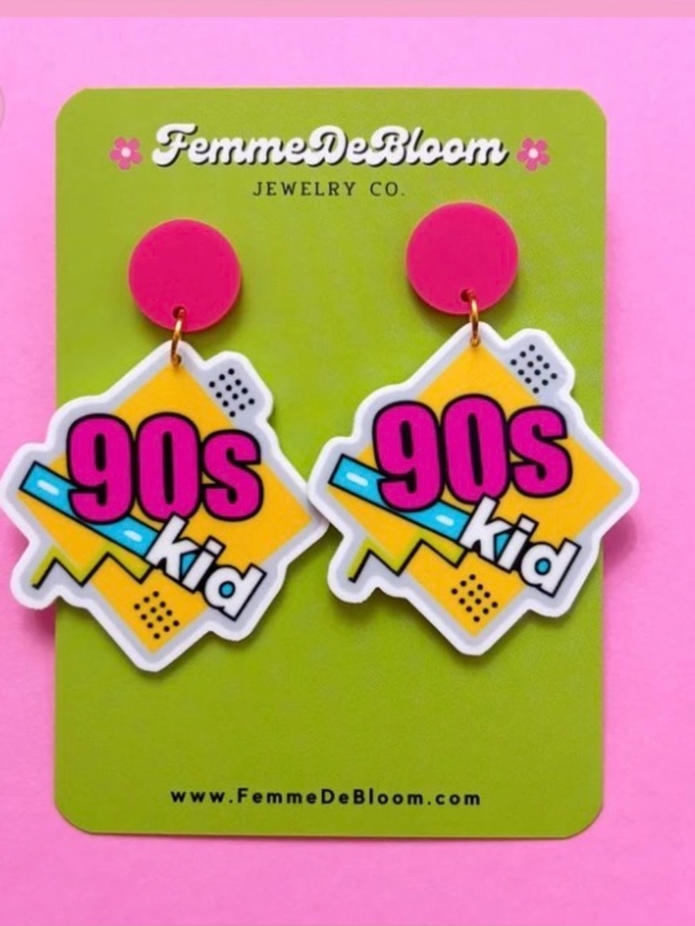 BNWT Femme De Bloom 90’s kid clip on earrings